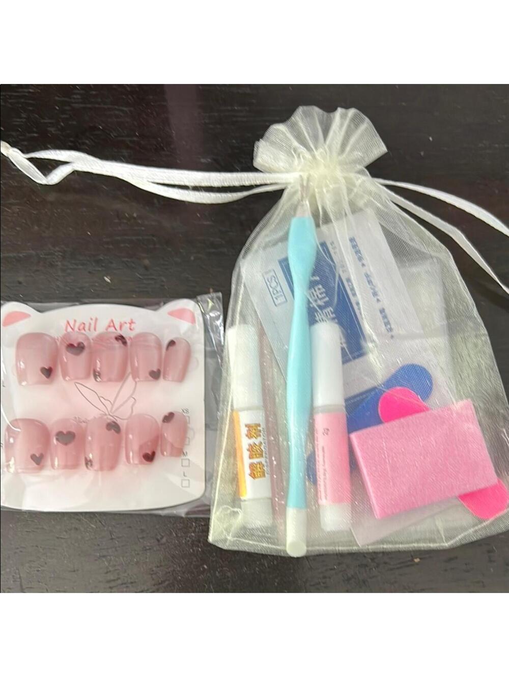 Handmade Press On Nail Set with Tools